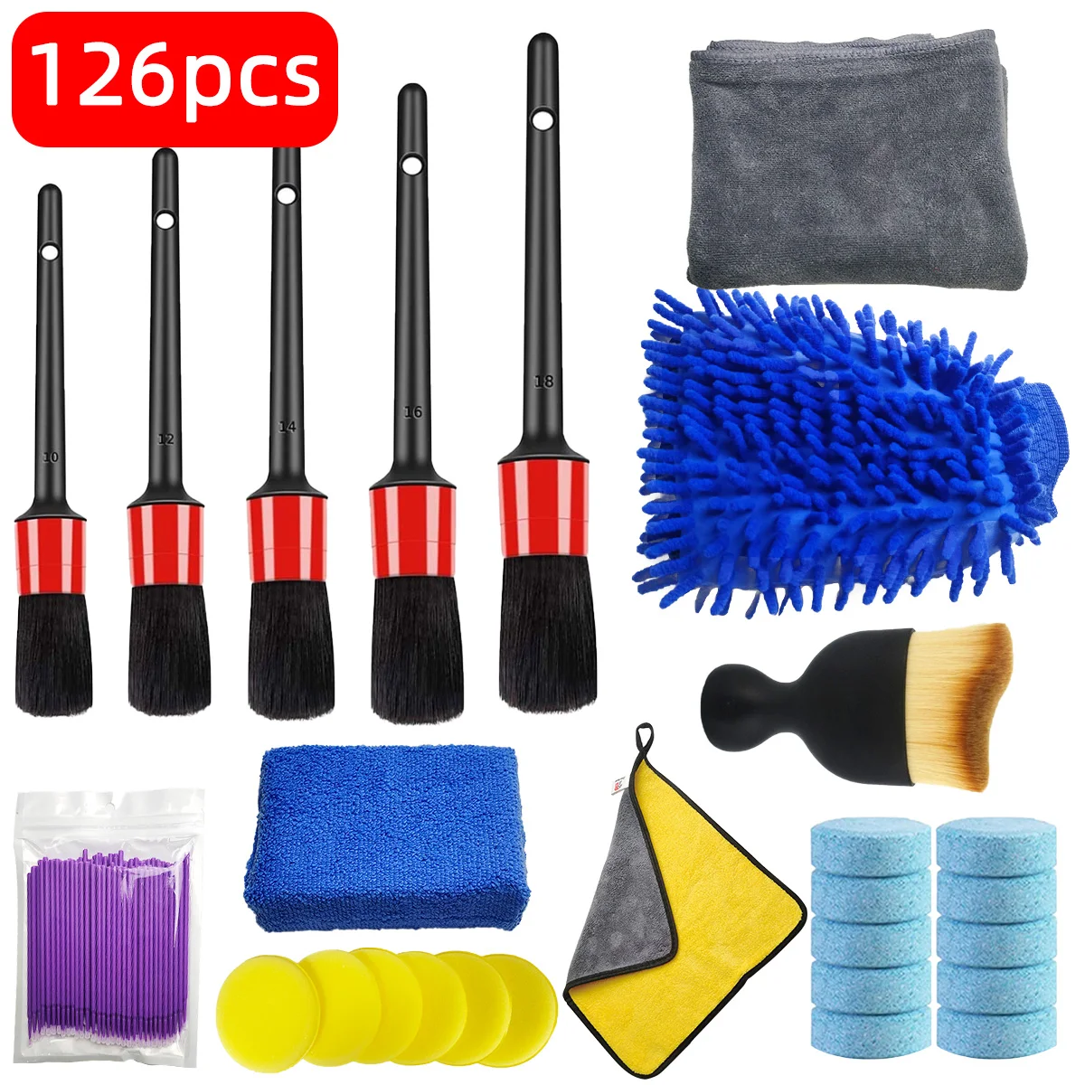 Dirt Brush Interior - Kit de limpieza de detalles de