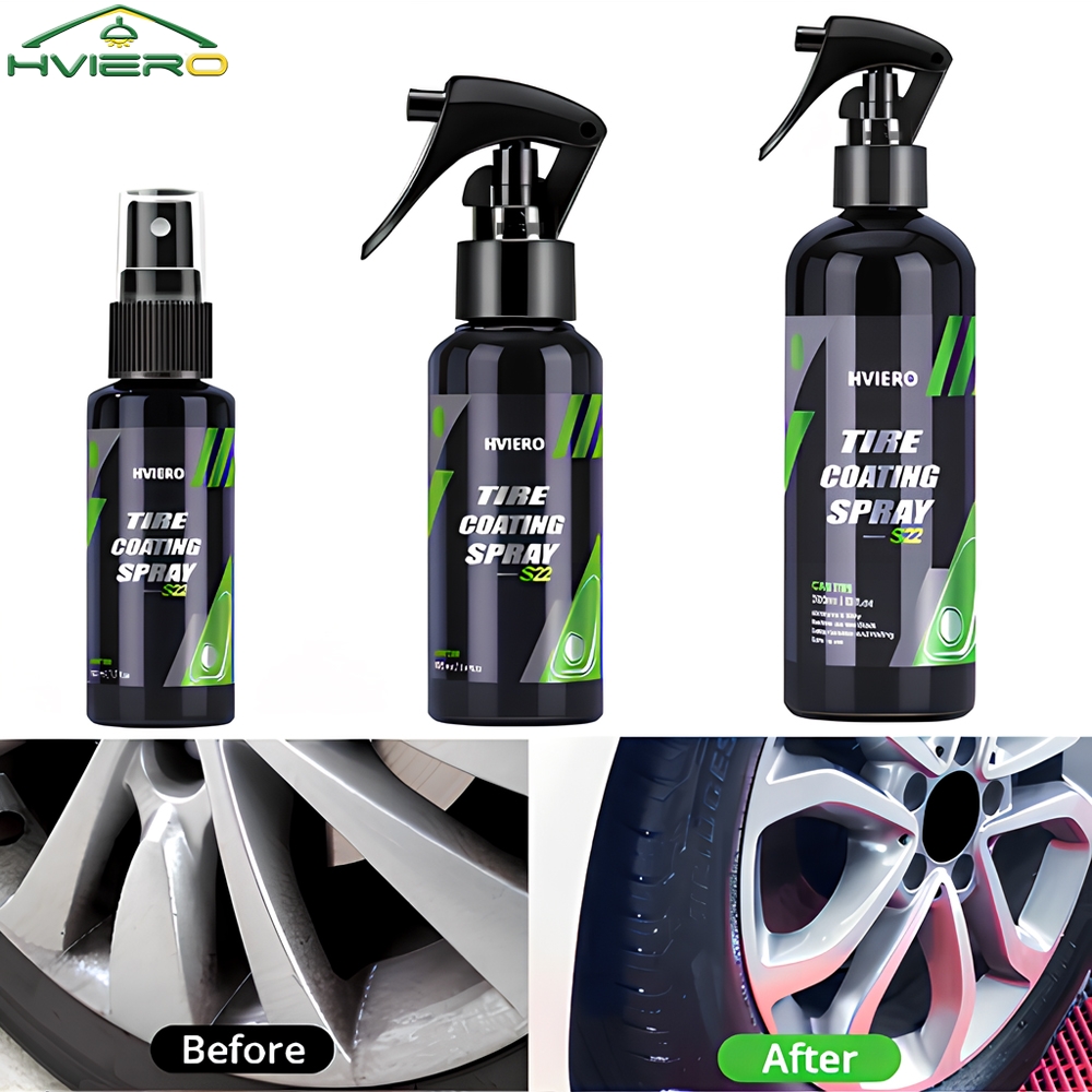 Tire Shine Spray Sealant - Brillo de neumáticos HVIERO S22, cera