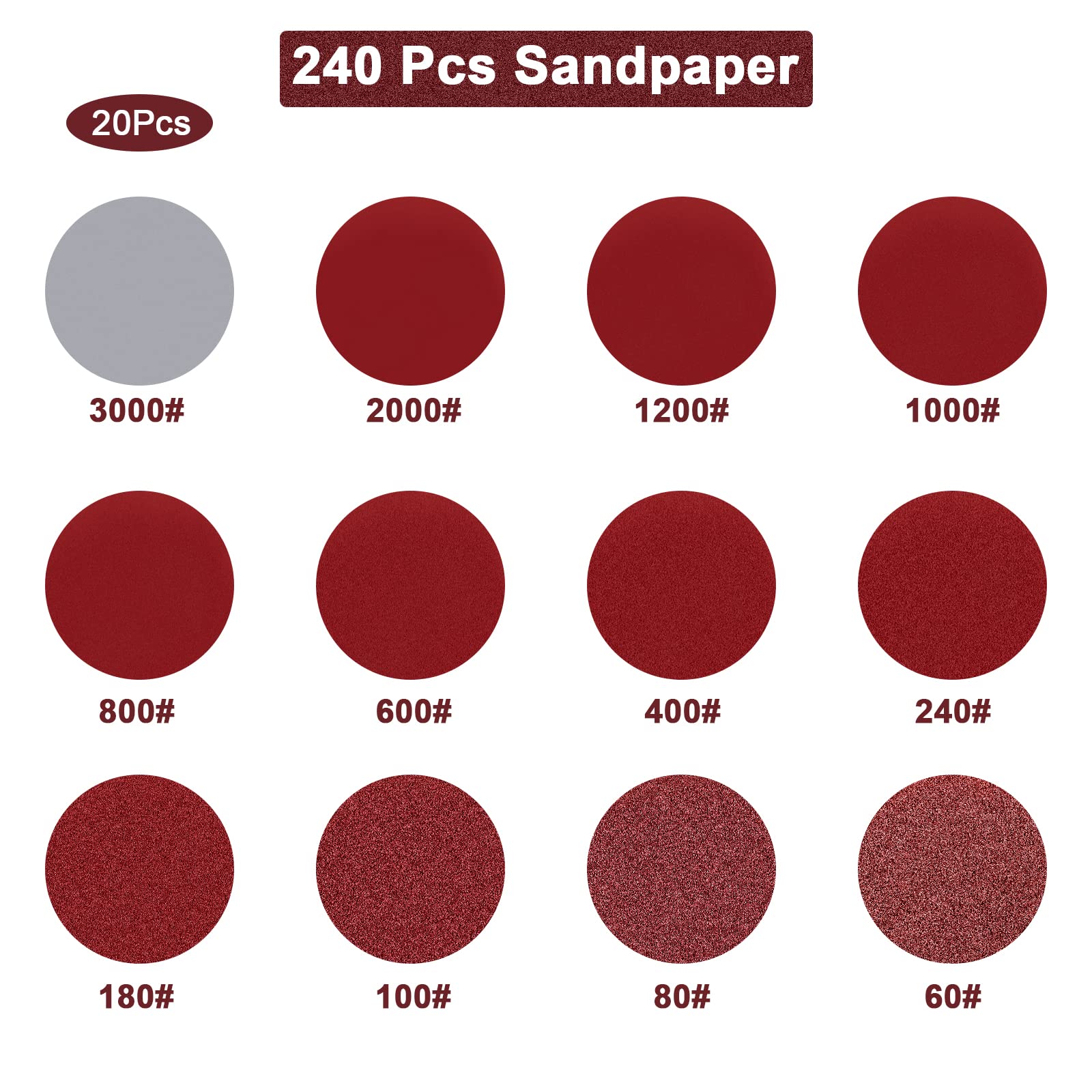 Juego de papel de lija rojo de - Polish Pad Set Buffer reseña y precio