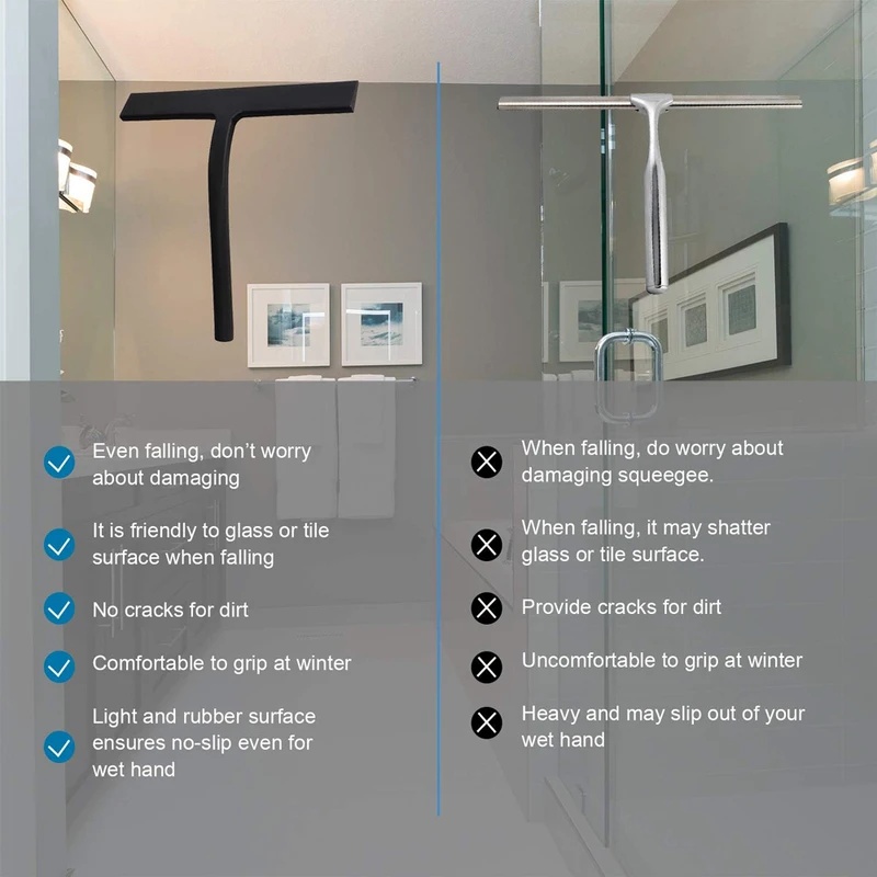 Espátula de Silicona Negra Mat - Glass Cleaner Streak reseña y precio